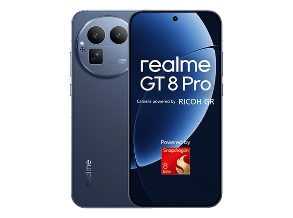 Móvil - realme GT8 Pro, Azul, 256GB, 12GB RAM, 6.79" AMOLED 144Hz, Cámara RICOH GR, Snapdragon 8 Elite Gen 5, 7000 mAh + 120W carga rápida