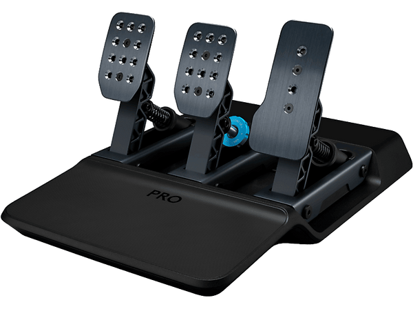Volante - Pedales Pro Racing Logitech G, PS/PC/Xbox, Freno de celda de carga, Personalizable, Resortes intercambiables, Pedales extraíbles, Negro