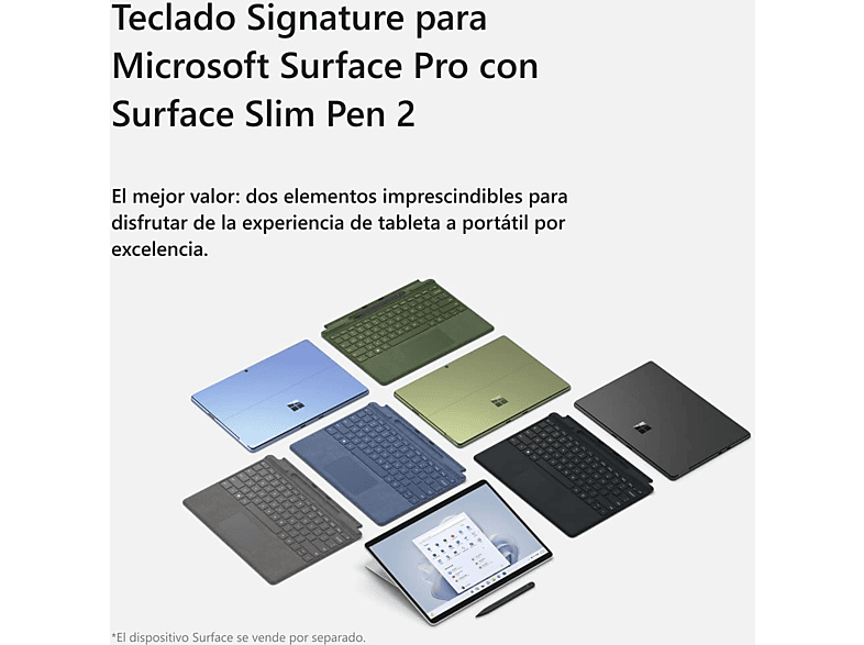Teclado - Microsoft ‎8X6-00108, Para Surface Pro 8/ 9/X, Con lápiz, Zafiro