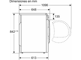 Secadora bomba de calor - Bosch WQG24500ES, 9 kg, 14 programas, Condensador autolimpiante, Autodry, Blanco