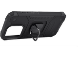 Funda - Isy ISC 6107, Compatible con iPhone 16 Pro, Resistente a Golpes, Soporte Plegable Integrado, Negro