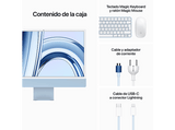 Apple iMac (2023) MQRC3Y/A, 24 Retina 4.5K, Chip M3, CPU de 8 núcleos, GPU de 8 núcleos, 24GB de RAM, 512GB de SSD, Sin Ethernet, Azul