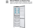 Frigorífico combi - LG GBV7180CPY, Total No Frost, 186 cm, 344 l, DoorCooling+™, FRESHConverter™, Inox antihuellas
