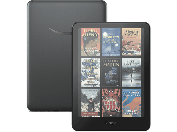 eBook - Amazon Kindle Colorsoft Signature Edition, 7", 32GB, 300 ppp, Pantalla color, Luz frontal autorregulable, Carga inalámbrica, Negro metalizado