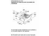 Campana decorativa - Balay 3BC567GBH, 4 velocidades, 431 m³/h, Home Connect, Motor Extra Silencio , 60 cm, Cristal Blanco