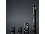 Cortapelos nariz - Babyliss E111E Super-X Metal, Nariz, Orejas y Cejas, Cabezales intercambiables, Black Edition