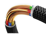 Cable USB - Baseus Dura, USB a USB-C, 100 cm, 60W, Carga rápida, Ultrarresistente, Negro y Rojo