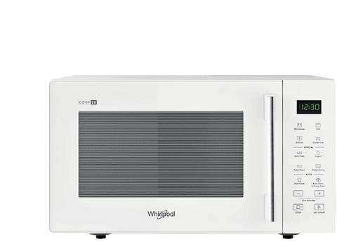 Microondas con grill - Whirlpool MWP 253 W, 900 W, Potencia grill 1000W, 7 Niveles potencia, 25 l, Blanco