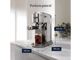 Cafetera express - De'Longhi EC890.M Dedica Duo Cold Brew, 15 bar, 1450W, 1.1 l, Capacidad para 2 tazas, Metal