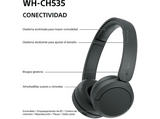 Auriculares inalámbricos - Sony WH-CH535B, Bluetooth 6.0, 55 h batería, Carga rápida, 360 Reality Audio, Conexión multipunto, Diadema, Negro