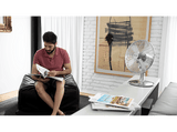 Ventilador de sobremesa - Cecotec EnergySilence 620 RetroDesk, 40 W, 4 aspas, 3 velocidades, Oscilación, Plata