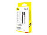 Cable USB a Lightning - Baseus DURA, Lightning a Tipo-C, Carga rápida, Cable trenzado ultrarresistente de 200 cm, Universal, 20W, Rojo y Negro