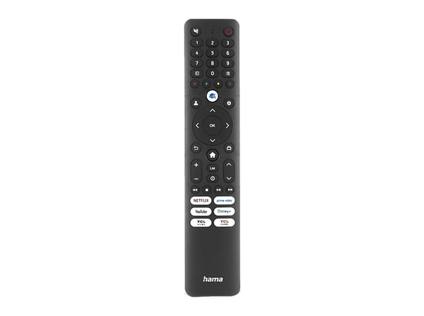 Mando a distancia - Hama 00221068, Para Televisores TCL, Programable, Botones Inteligentes, Negro