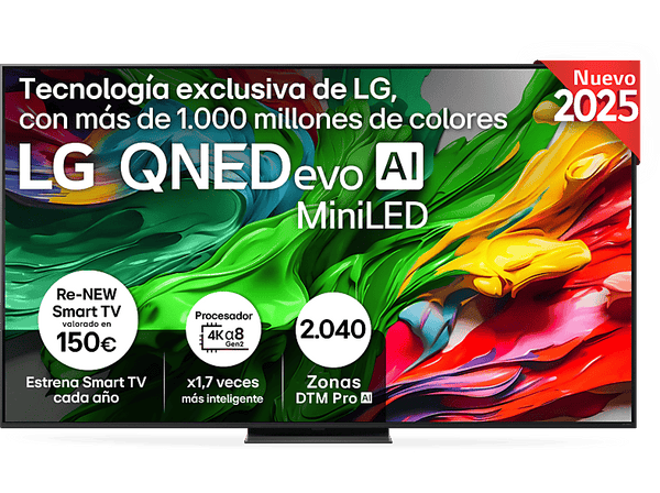 TV QNED 75" - LG 75QNED87A6B, UHD 4K, Procesador Inteligente α8 AI Processor 4K Gen2, Smart TV, DVB-T2 (H.265), Ashed Blue