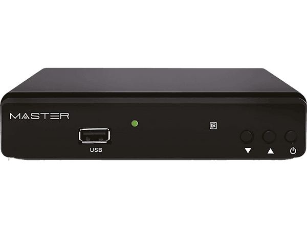 Receptor TDT - Engel Master, H.265 USB, DVB T2- HD, Negro