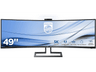 Monitor - Philips 499P9H, 48.8" Ultra Wide 5K, SuperWide 32:9, 5 ms, HDR400, LowBlue, USB-C, HDMI, Negro