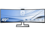Monitor - Philips 499P9H, 48.8 Ultra Wide 5K, SuperWide 32:9, 5 ms, HDR400, LowBlue, USB-C, HDMI, Negro
