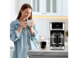 Cafetera de goteo - Ufesa Ariccia 14, 900 W, 1.8 l, 14 tazas, Negro y Plata