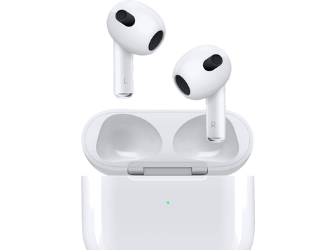 Apple AirPods (2022 3ª gen), Inalámbricos, Bluetooth®, Estuche carga no inalámbrica, Chip H1, Siri, Blanco