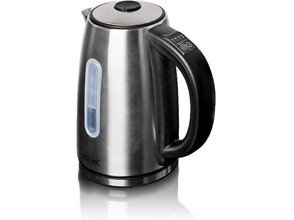 Hervidor de agua - Koenic KWK 221723 M, 2200 W, 1.7 l, Apagado Automático, Protección Sobrecalentamiento, Plata