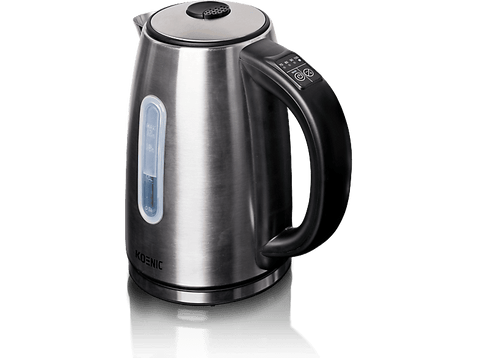 Hervidor de agua - Koenic KWK 221723 M, 2200 W, 1.7 l, Apagado Automático, Protección Sobrecalentamiento, Plata