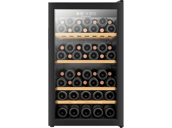 Vinoteca - Climadiff CLS52B1, 52 Botellas, Puerta de Vidrio templado con doble Acristalamiento, De 5-20°C, Negro