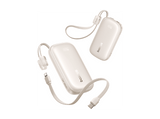 Powerbank - Baseus EnerFill  FC21 Qpow 3, 10000mAh, 22.5W, Carga rápida, Con cable  USB-C a iP, Natural Titanium