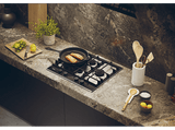 Placa gas - Haier Series 4 HAHG6D5TX, 4 Quemadores, Gas natural, Zona grande 13.8cm, Rejillas hierro fundido, Preciflame, 60 cm, Inox