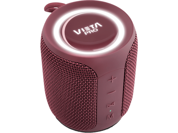 Altavoz inalámbrico - Vieta Pro Groove, 20 W, Bluetooth 5.0, 12 h, IPX 7, Granate