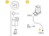 Powerbank - Nuki Power Pack, Para Nuki Smart Lock, Recargable, USB-C, 2500 mAh, Blanco
