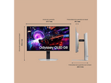 Monitor gaming - Samsung LS27FG812SUXEN, 27  OLED 4K, 240 Hz, 0.03 ms, FreeSync Premium Pro, Altura ajustable, Plata