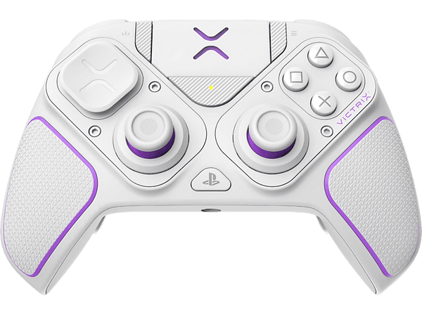 Mando PS5 - PDP Victrix Pro BFG, Para PlayStation 5, PS4 y PC, Con o sin cable, 20h de autonomía, 2000 mAh, Blanco