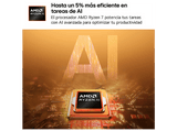 Portátil - LG Gram 16U55U-G.AU75BN, 16 WUXGA Copilot+ PC, AMD Ryzen™ AI 7 445 50 TOPS, 16GB RAM, 512 GB SSD, Windows 11 Home, Sin cargador