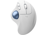 Ratón - Logitech Ergo M575S, Trackball inalámbrico, Botones personalizables, Ergonómico, 2000ppp, Clics silenciosos, 18 meses de pila, PC-Mac, Blanco