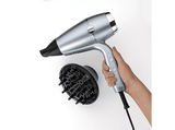 Secador - Babyliss Hydro Fusion 2100 W, Sistema iónico dual, Hidratación y brillo, 3 temperaturas, 2 velocidades, Difusor, D773DE, Azul
