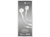 Auriculares - Music Sound CAPSULE, De cable, 120 cm, Blanco