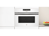 Horno compacto con microondas- Balay 3CW5179B3, Serie Cristal, Multifunción, Aquálisis, 44 l, Función Aire caliente, Control Deslizante, 60 cm, Blanco