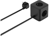 Ladrón de enchufes - Hama 00223196, 3 tomas, 65 W, Negro