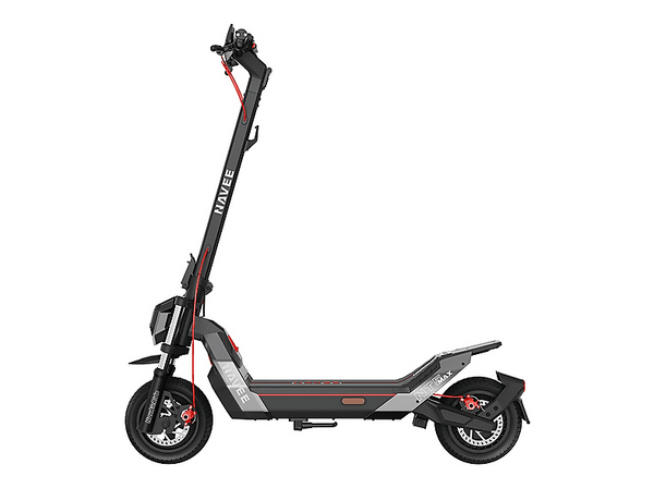 Patinete eléctrico - Navee NT5 Max, Tipo 2 / VPM, Potencia Nominal 700 W, Hasta 150 kg, Autonomía 85 km, 25 km/h, Negro/Plateado