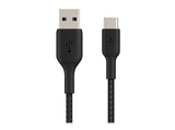 Cable USB - Belkin Cable trenzado USB-C a USB-A, 15 cm, 15 W, Compatibilidad Universal, Negro