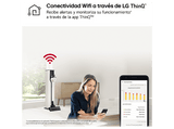 Aspirador escoba - LG A9T-PRIME1C, 260W de succión, sistema de autovaciado y sistema de compresión de polvo, 4 h, Beige