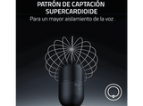 Micrófono - Razer Seiren V3 Mini, Cable USB tipo A a tipo C, Condensador supercardioide, Negro