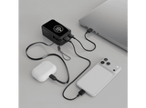 Powerbank - CellularLine Roller, 10000 mAh, Carga rápida, 45 W, 72 horas, USB-C, USAB-A, Negro