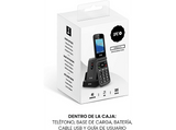 Móvil - SPC Stella 3, 4G, Para mayores, Teclas grandes, Botón SOS, Compatible audífonos, Volumen 103dB, Radio FM, Linterna, Base de carga, Negro