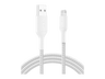 Cable USB - Belkin CAA020, USB-A a Lightning, 2m, Blanco