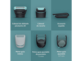 Afeitadora corporal - Philips BG7480/15, 3 Accesorios, 120 min, Autoafilable, Cabezal flexible 2D, Recorta y Afeita, Triple Protect
