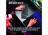 Alfombrillas gaming - Sony INZONE Mat-D, Fnatic, Deslizamiento de alta velocidad para FPS, Antideslizante, Grosor 4mm, 480 x 400 mm, PC, D700, Negro
