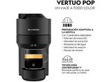 Cafetera de cápsulas - De'Longhi ENV90.B Vertuo Pop + Travel Mug para cápsulas Nespresso Vertuo, 2.6 bar, 0.56 L, 1.250 W, Bluetooth, Wi-Fi, Negro