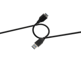 Cable USB - ISY IUC-1013, USB 3.0, USB-A a USB-A, 1.5m, Velocidad de transferencia 5 Gbps, Negro