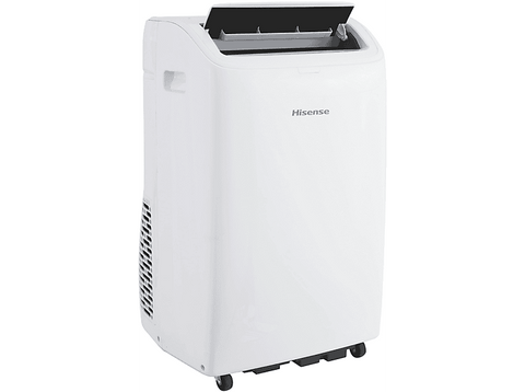 Aire acondicionado portátil - Hisense APH09QC, 2236 fg/h, 3 velocidades, Bomba de calor, Deshumidificador, Mando a distancia, Kit Ventan, WiFi, Blanco